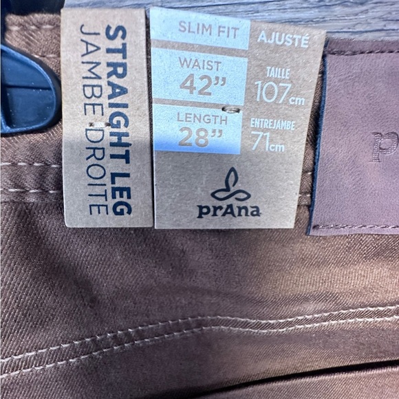 Prana Men's Bridger Jean Straight Leg Slim Fit Sepia Tan Pants - Picture 3 of 6